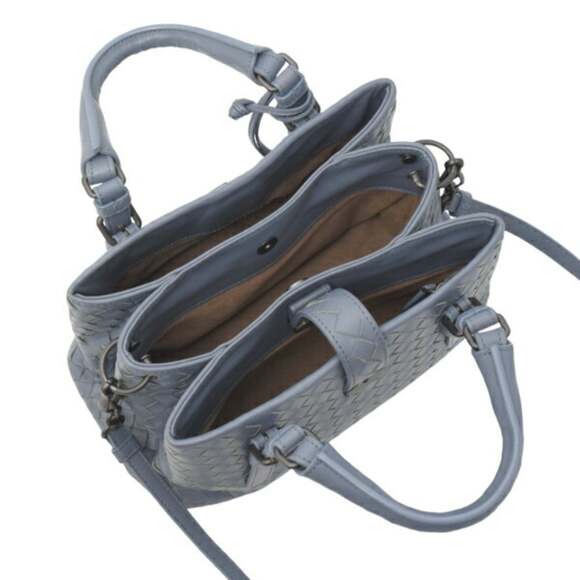 BOTTEGA VENETA Blue Intrecciato Shoulder Bag - Picture 5 of 10